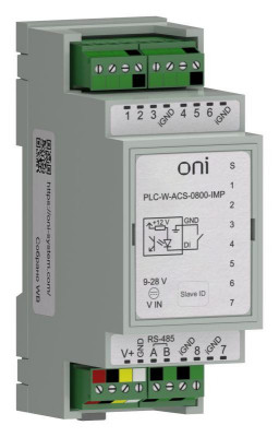 Расширение вх/вых по Modbus RTU 8 DI ПЛК W. ONI PLC-W-ACS-0800-IMP