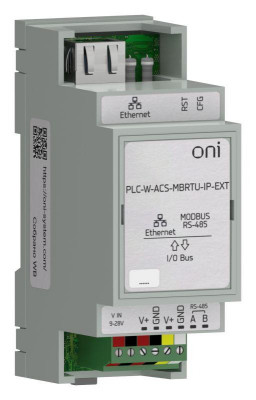 Преобразователь интерфейсов Modbus RTU в Ethernet подкл. мод. ПЛК W. ONI PLC-W-ACS-MBRTU-IP-EXT