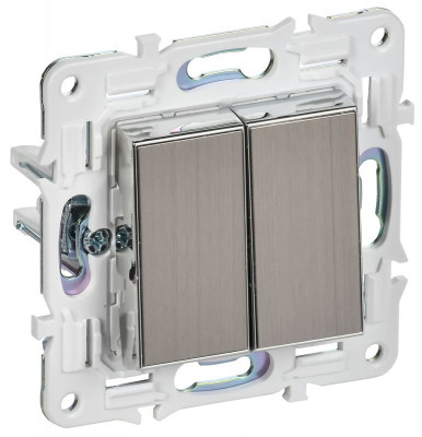 Выключатель перекрестный 2-кл. SKANDY 10А SK-V06N никель IEK SK-V23-0-10-K50