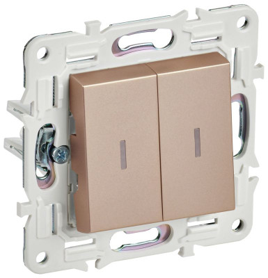 Выключатель проходной 2-кл. SKANDY 10А SK-V10Sa с индикацией песочн. IEK SK-V22-1-10-K98