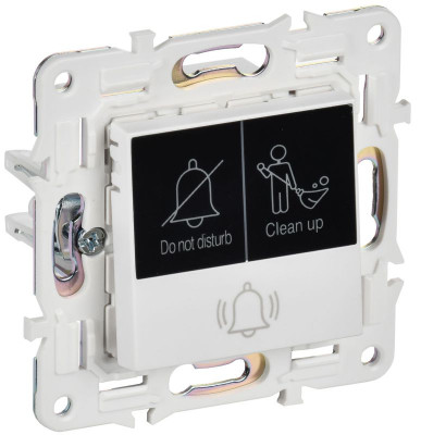 Кнопка звонка SKANDY 10А SK-V17W для отелей с индикацией арктич. бел. IEK SK-V14-2-10-K01