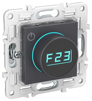 Термостат электронный SKANDY SK-T01G с индикацией графит IEK SK-RT11-K53