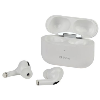 Гарнитура-Bluetooth BI1800W Plus сенсорная ultra slim с зар. кейсом бел. Intro Б0048621