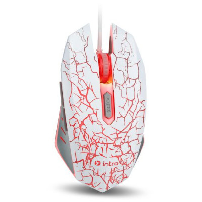 Мышь MG610 игровая проводная 1200-3600dpi бел. Intro Б0056136