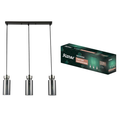 Люстра потолочная NOVARA 500х80х900мм 3хE14 металл хром Ritter 52557 8