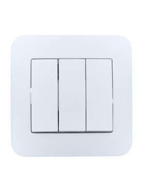 Выключатель 3-кл. 1п СП ASTI 10А IP20 в сборе бел. LEZARD 7081-0202-109