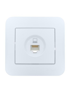 Розетка компьютерная 1-м СП ASTI IP20 RJ45 в сборе Cat 5e бел. LEZARD 7081-0202-139