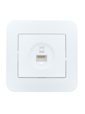 Розетка компьютерная 1-м СП ASTI IP20 RJ45 в сборе Cat 6e бел. LEZARD 7081-0202-140