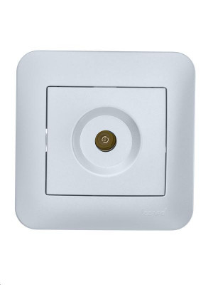 Розетка телевизионная оконечная TV СП ASTI IP20 в сборе жемчуж./бел. перламутр. LEZARD 7081-3030-130