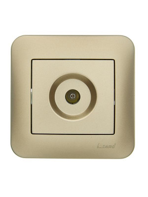Розетка телевизионная оконечная TV СП ASTI IP20 в сборе золото. LEZARD 7081-3636-130