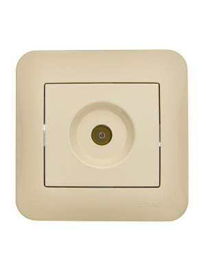 Розетка телевизионная оконечная TV СП ASTI IP20 в сборе крем. LEZARD 7081-0303-130