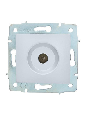 Розетка телевизионная оконечная TV СП ASTI IP20 механизм жемчуж./бел. перламутр. LEZARD 7081-3088-130