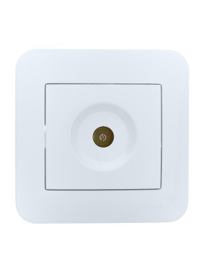 Розетка телевизионная проходная TV СП ASTI IP20 в сборе бел. LEZARD 7081-0202-129