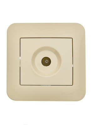 Розетка телевизионная проходная TV СП ASTI IP20 в сборе крем. LEZARD 7081-0303-129