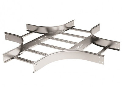 Ответвитель Х 100х400 R900 в компл. с крепежн. элемент. и соед. пластинами цинк-ламель DKC LIX1904KZL