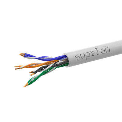 Кабель витая пара UTP кат.5E 4х2хAWG24 solid Cu PVC In. Standard (м) SUPRLAN 01-0333-1