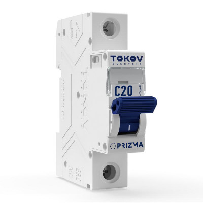 Выключатель автоматический модульный 1п C 20А 4.5кА PRIZMA TOKOV ELECTRIC TKE-PZ45-MCBI-1-20-C