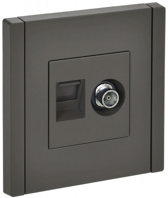 Розетка 2-м TV+RJ45 кат.5E FORTE&PIANO FP336 сер. IEK FP-AK20-1-K03