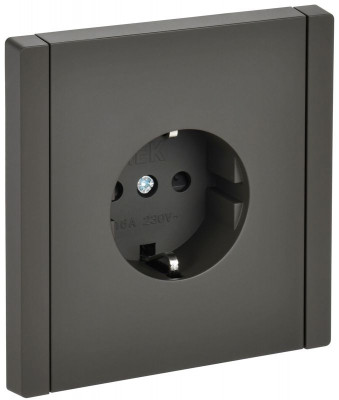 Розетка СП FORTE&PIANO FP315 16А с заземл. защ. шторки винт. крепл. сер. IEK FP-R14-16-K03