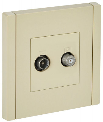 Розетка 2-м TV+SAT FORTE&PIANO FP438 ваниль IEK FP-AF20-O-K10