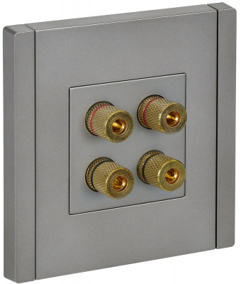 Аудиорозетка 4-м FORTE&PIANO FP539 сталь IEK FP-S40-K46
