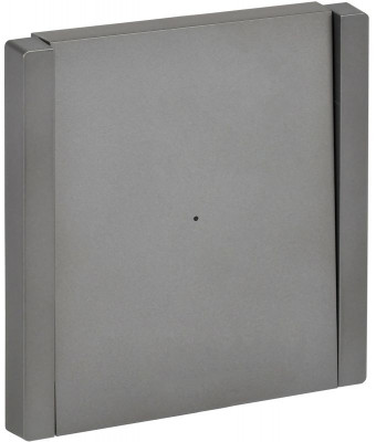 Выключатель проходной 1-кл. СП FORTE&PIANO 10А FP504 с индикацией сталь IEK FP-V12-1-10-1-K46