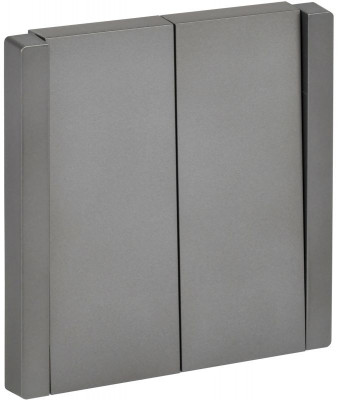 Выключатель проходной 2-кл. СП FORTE&PIANO 10А FP507 сталь IEK FP-V22-0-10-1-K46