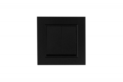 Выключатель двухклавишный Karea черн. Makel 56054003