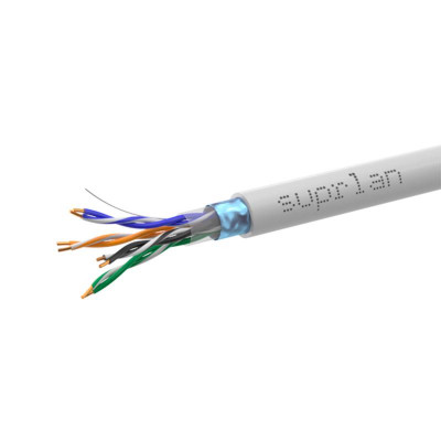 Кабель витая пара F/UTP кат.5E 4х2хAWG24 solid Cu нг(А)-LS In Standard (м) SUPRLAN 01-1037-1