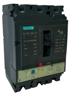 Выключатель автоматический MCCB BA-TM-160L/3P 16А (термомагнитый ТМ ICU:50KA) ELTEC 1200016