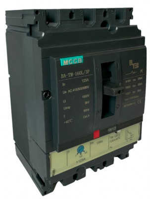 Выключатель автоматический MCCB BA-TM-160L/3P 125А (термомагнитый ТМ ICU:50KA) ELTEC 1200125