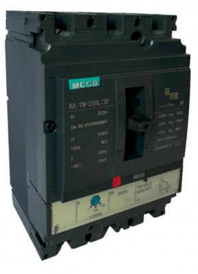 Выключатель автоматический MCCB BA-TM-250L/3P 200А (тепломагнитый ТМ ICU:50KA) ELTEC 1200200