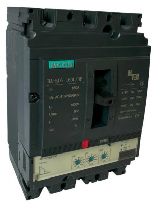 Выключатель автоматический MCCB BA-EL6-160L/3P 160А (электронный Micrologic 2.2 ICU:50KA) ELTEC 1222160