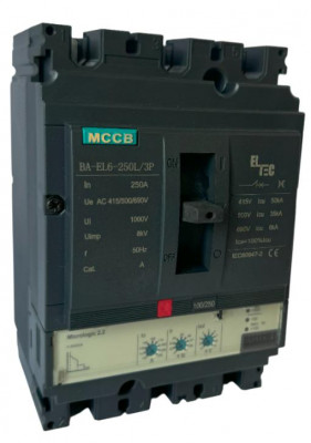 Выключатель автоматический MCCB BA-EL6-250L/3P 250А (электронный Micrologic 2.2 ICU:50KA) ELTEC 1222250