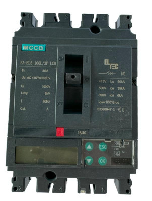 Выключатель автоматический MCCB BA-EL6-160L/3P 160А LCD (электронный Micrologic 5.0E ICU:50KA) ELTEC 1352160