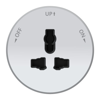 Розетка MultiTrack 13А 250В универс. круглая бел. SE MTK13002W