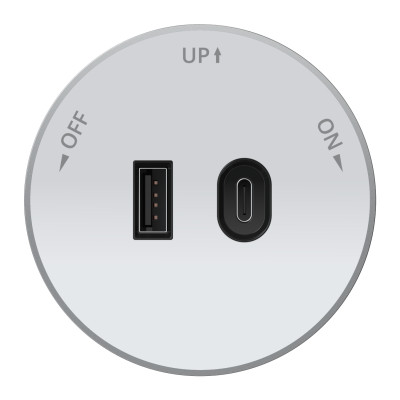 Розетка MultiTrack с 2-мя заряд. устройствами USB тип А+С 18Вт 5В/3А бел. SE MTK13003W