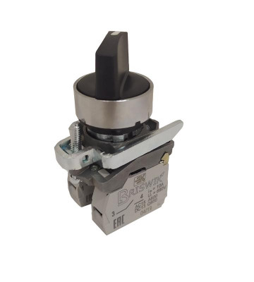 Переключатель КПЕ-1611-РС УХЛ2 1НО+1НЗ 10А IP65 рукоятка на 2 положения с фиксацией метал. осн. d посадочного отверст. 22мм черн. ЭЛЬКОМ A8012-34123069