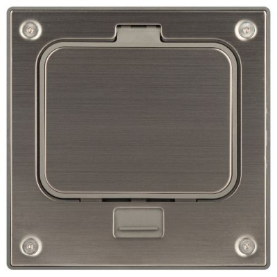 Люк 18-6001-03 IP66 в бетон с розеткой защелка сер. Эра Б0063266