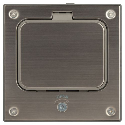 Люк 18-6002-03 IP66 в бетон с розеткой под шестигранник сер. Эра Б0063273