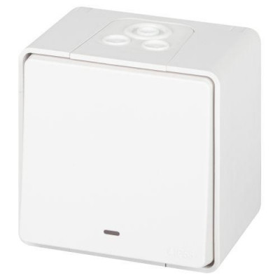 Выключатель Эксперт 11-1502-01 с подсветкой IP55 10АХ-250В ОУ бел. Эра Б0063305