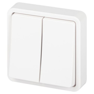 Выключатель Эксперт 11-1524-01 двойн. IP55 10АХ-250В СУ бел. Эра Б0063271