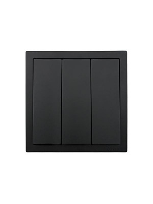 Выключатель 3-кл. СП ZIMA IP20 10А безвинт. зажим черн. бархат LEZARD 704-4288-109QC