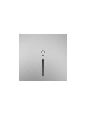 Кнопка звонка с индик. СП ZIMA IP20 безвинт. зажим сер. матов. LEZARD 704-7488-108QC