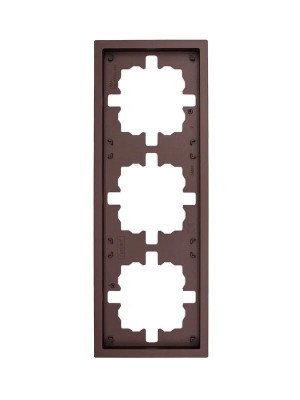 Рамка 3-мест. горизонт. ZIMA шоколад LEZARD 704-7300-148