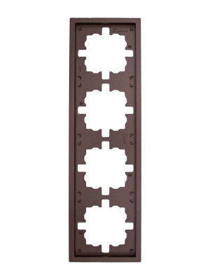 Рамка 4-мест. горизонт. ZIMA шоколад LEZARD 704-7300-149