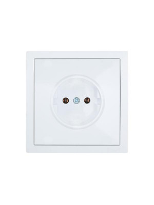 Розетка 1 мест. б/з СП ZIMA IP20 16А ПБТ безвинт. зажим бел. LEZARD 704-0288-121BQC