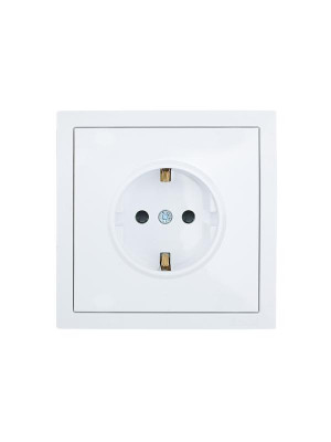 Розетка 1-мест. с защитн.шторк. СП ZIMA IP20 16А ПБТ безвинт. зажим бел. LEZARD 704-0288-124BQC