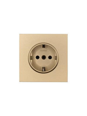 Розетка 1-мест. с защитн.шторк. СП ZIMA IP20 16А ПБТ безвинт. зажим зол. LEZARD 704-3688-124BQC