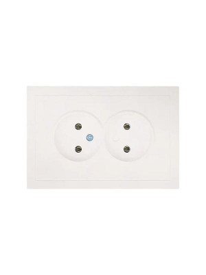 Розетка 2-мест. б/з СП ZIMA IP20 16А ПБТ безвинт. зажим слон. кость LEZARD 704-9000-128BQC